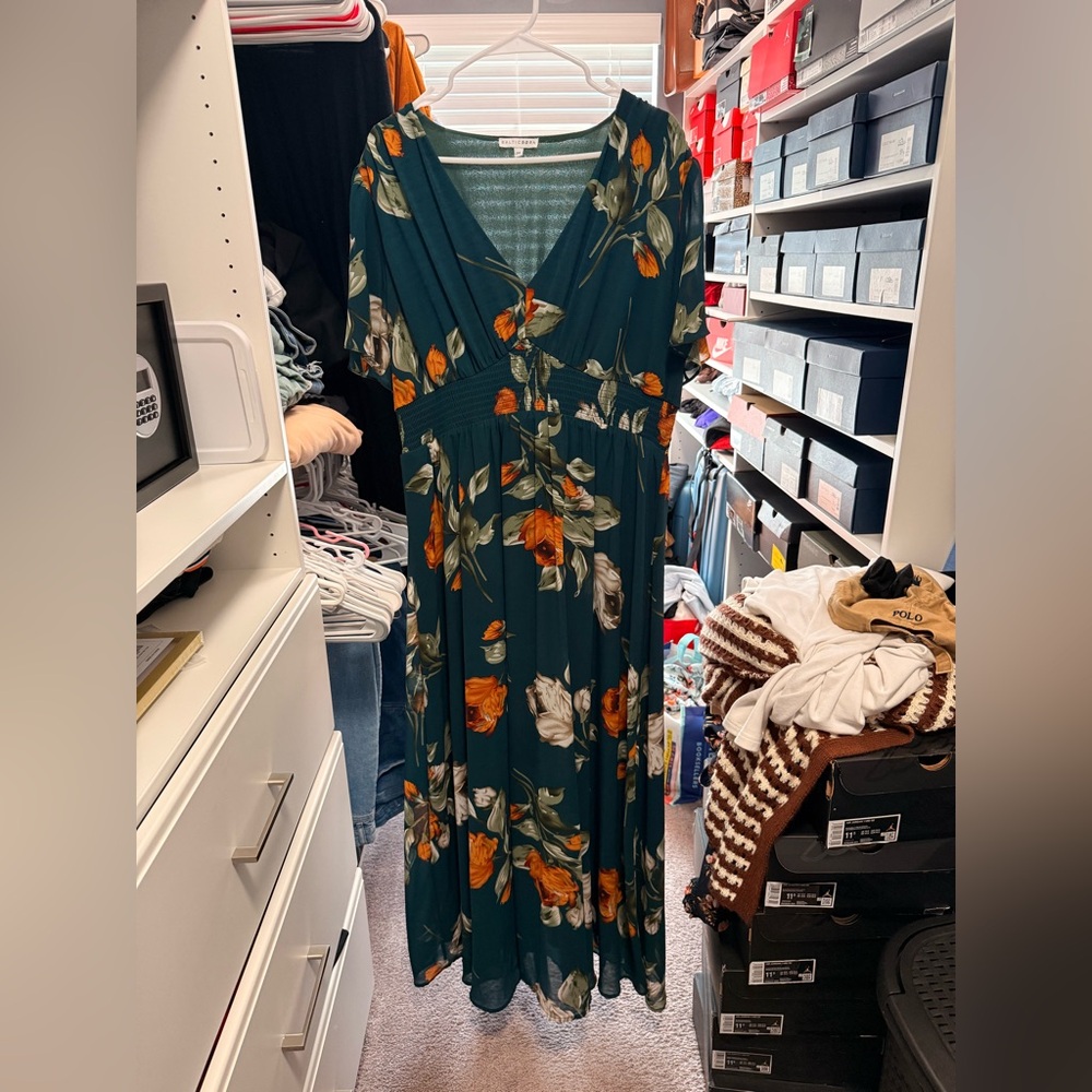 Baltic Born Floral Maxi Dress in Green - Picture 2 of 5